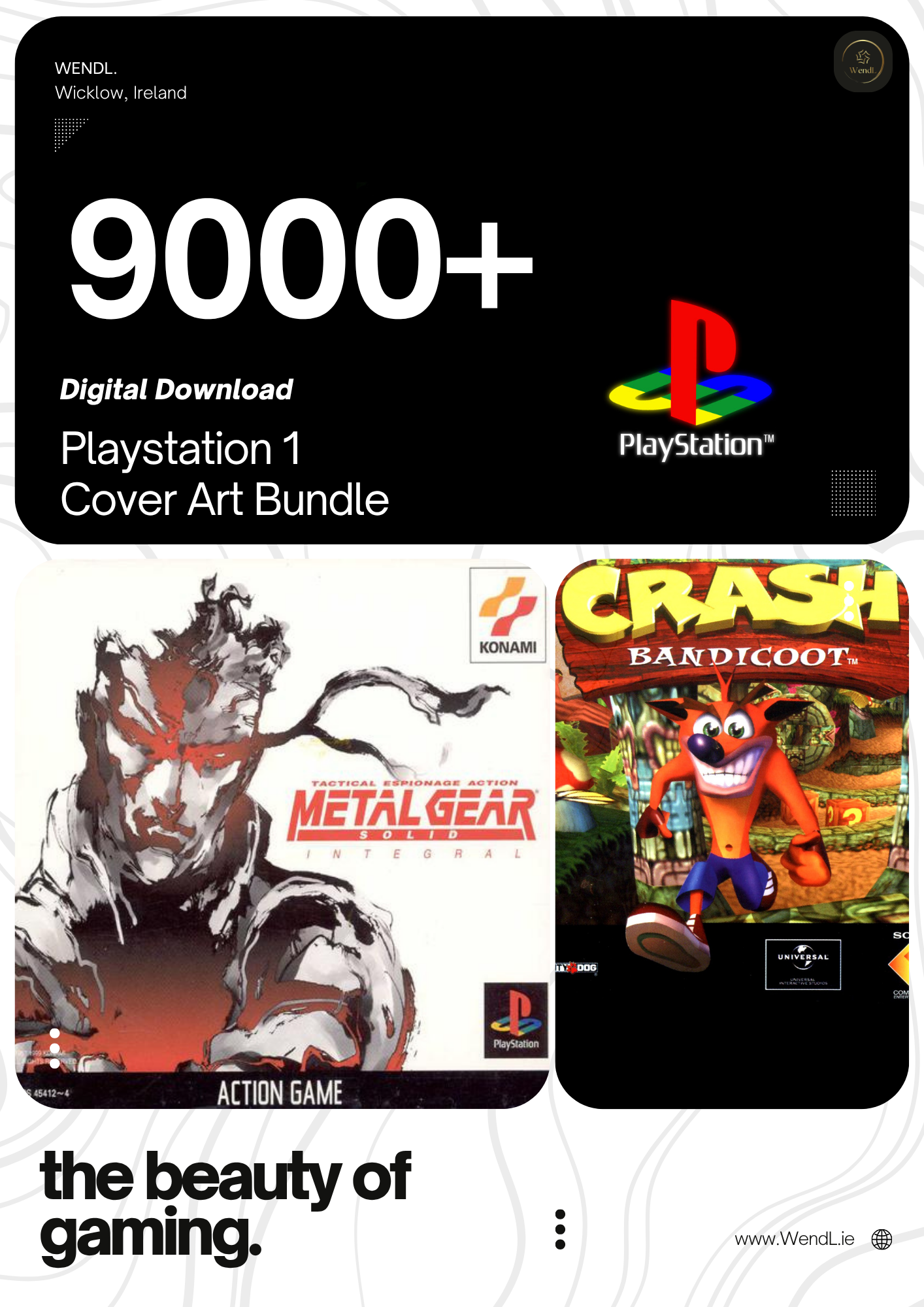 PS1 Retro Game Box Art